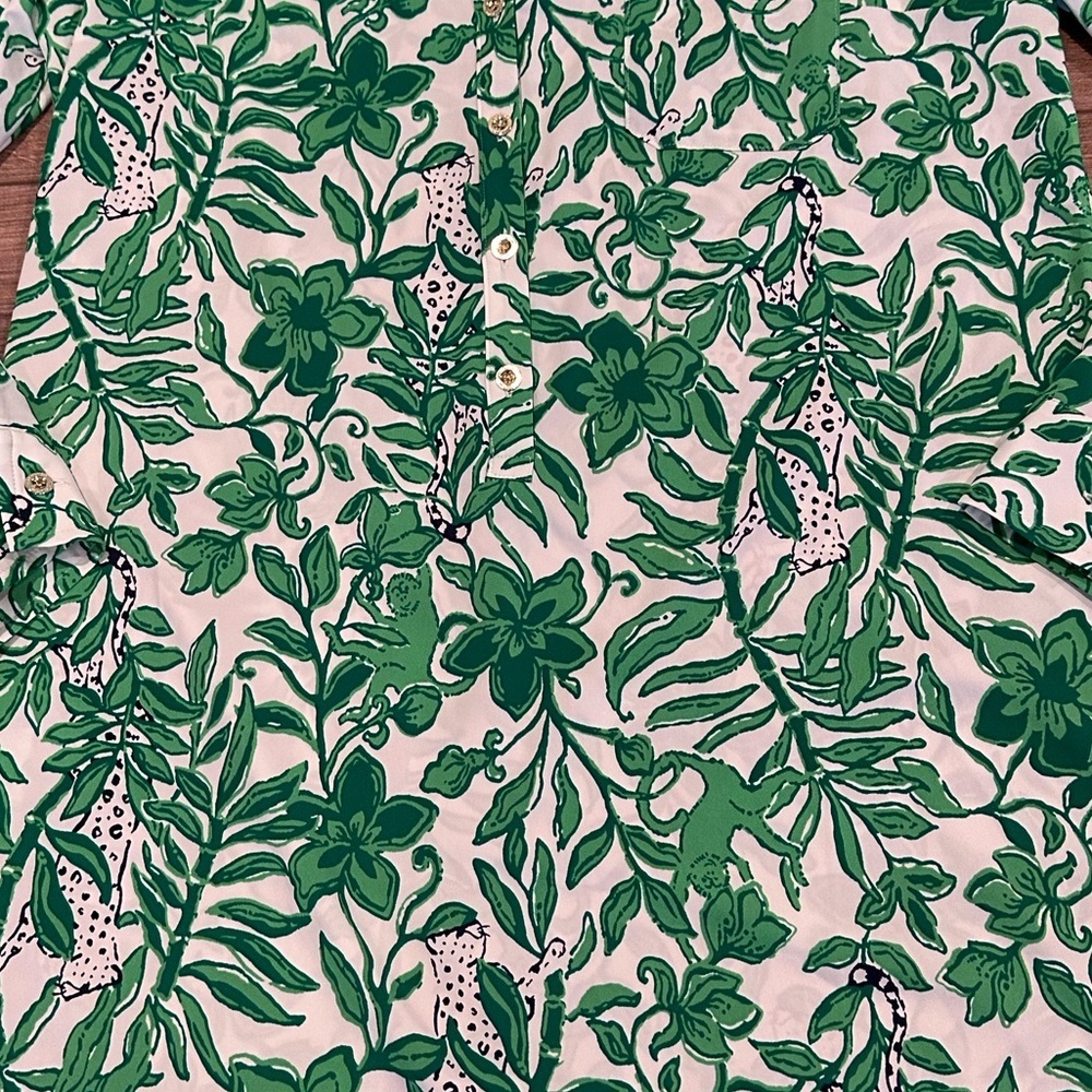 NWT! Lilly Pulitzer Kindra UPF 50+ Dress in Fiddle Leaf Green Lil Escape Plan - Picture 7 of 14